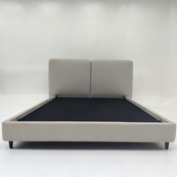 Sigma Mobilier haut de gamme pour chambre Luxe Cadre en bois Cuir véritable Lit Queen Size pour Hôtel