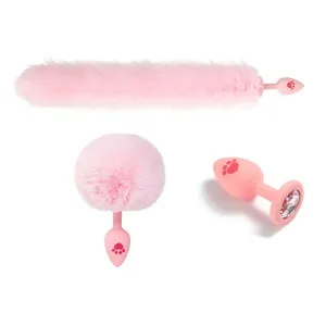 SM Sensuale <span class=keywords><strong>Plug</strong></span> <span class=keywords><strong>Anale</strong></span> in Silicone a Forma di Diamante con Artiglio di Gatto, per Allenamento <span class=keywords><strong>Anale</strong></span>, Masturbatore Indossabile, Coda per Giochi di Ruolo, Giocattolo Sessuale per Adulti, All'ingrosso - Product Image 3