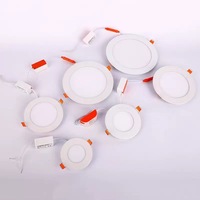 Le panneau mince commercial ultra-mince de la conception moderne SMD LED allume la lampe enfoncée carrée ronde plate 3W ~ 24W
