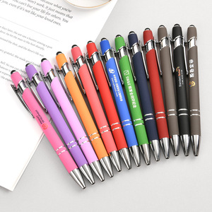 Custom Logo Metal Push Button Ballpoint <b>Pen</b> 140*12mm Silk Screen Printing Business Gift Promotion - Product Image 1