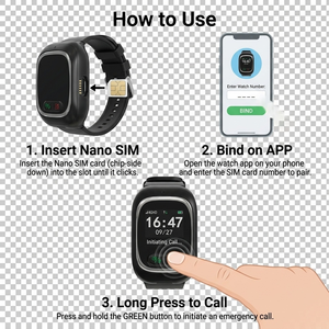 นาฬิกาอัจฉริยะสำหรับผู้สูงอายุ พร้อมฟังก์ชั่นติดตาม GPS 4G วัดอัตราการเต้นของหัวใจ ระบบติดตามแบบง่าย แอปพลิเคชั่นสำหรับศูนย์ดูแลผู้สูงอายุ ตั้งค่า G-Fence โทรฉุกเฉิน SOS  รองรับซิมการ์ด - Product Image 4