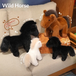 Poupée Little Pony, cheval en tissu tricolore, jouet en peluche, cadeau pour filles et enfants, jouet en peluche cheval du zodiaque pour anniversaire - Product Image 2