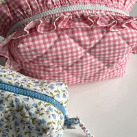 Pochette de maquillage personnalisée de couleur rose, étui cosmétique esthétique, sac d'été mignon, organiseur de toilette pour filles