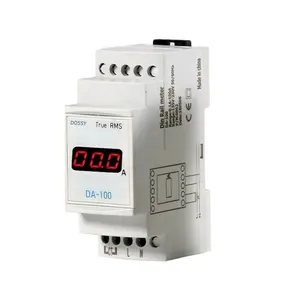 DA-100 Din Rail Type Single phase LED Display Digital Ammeter 0-200A Current Meter