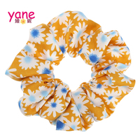 Scrunchies en polyester personnalisés avec logo imprimé, forme standard, vente en gros