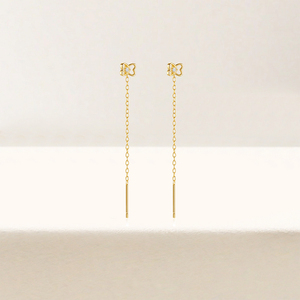 Boucles d'oreilles clous en argent sterling S925 coréen, motif cœur creux et papillon, pour filles - Product Image 2