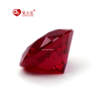 Petit quantité minimale de commande En Gros 3-10mm 8 # Pigeon Sang Rouge Corindon Lâche Facettes Rond Brillant Coupe Rubis Synthétique