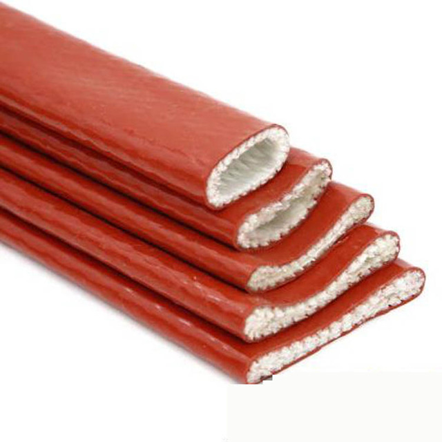 High Temperature Resistant Silicone Coated Fiberglass Fireproof Cable Sleeve