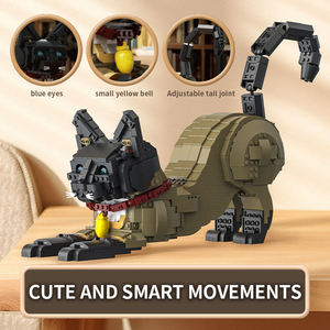 66114 Gato Siamés Realista de Plástico ABS, Modelo de Animal, Juguete Educativo de Bloques de Construcción para Mayores de 14 Años, Decorativo - Product Image 1