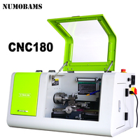 NUMOBAMS CNC180 Mini CNC-draaibankmachine 220V Automatische desktop CNC-draaibank voor onderwijs en hobby-metaalbewerking