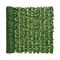 Panneaux de clôture en plastique vert imitation feuilles de vigne, haie artificielle verte, mur de gazon artificiel pour la maison et le jardin