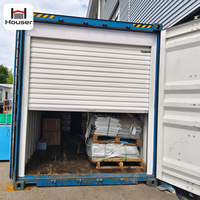 Porte enroulable en acier pour entrepôt, garage, conteneur de stockage, porte de sécurité à enroulement manuel