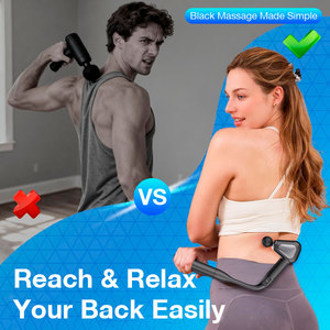<span class=keywords><strong>Pistola</strong></span> de masaje inalámbrica con múltiples cabezales y mango extendido, sin escobillas, para espalda, cuello, recuperación <span class=keywords><strong>muscular</strong></span> de atletas y alivio del dolor - Product Image 2