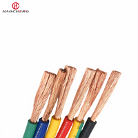 Fil de cuivre flexible Haocheng BVR 1,5/2,5/4/6 mm, isolation PVC 750 V IP40 pour câblage de bâtiment et construction