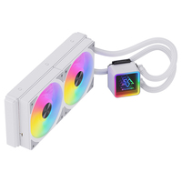 Refroidisseur liquide pour processeur SNOWMAN KS240-ARGB-WH blanc 240 mm, radiateur de refroidissement par eau anti-fuite pour processeur Intel AMD à haute puissance thermique