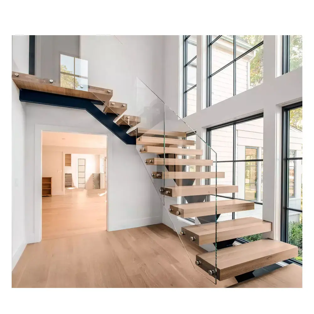 Rumah Amerika tangga dalam ruangan LED, Kit tangga desain besi tempa Stringer Mono