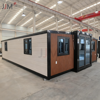 Maison préfabriquée en conteneur d'expédition de 40 pieds, prête à l'emploi, extensible, en acier, 2 à 5 chambres, maison de luxe pliable