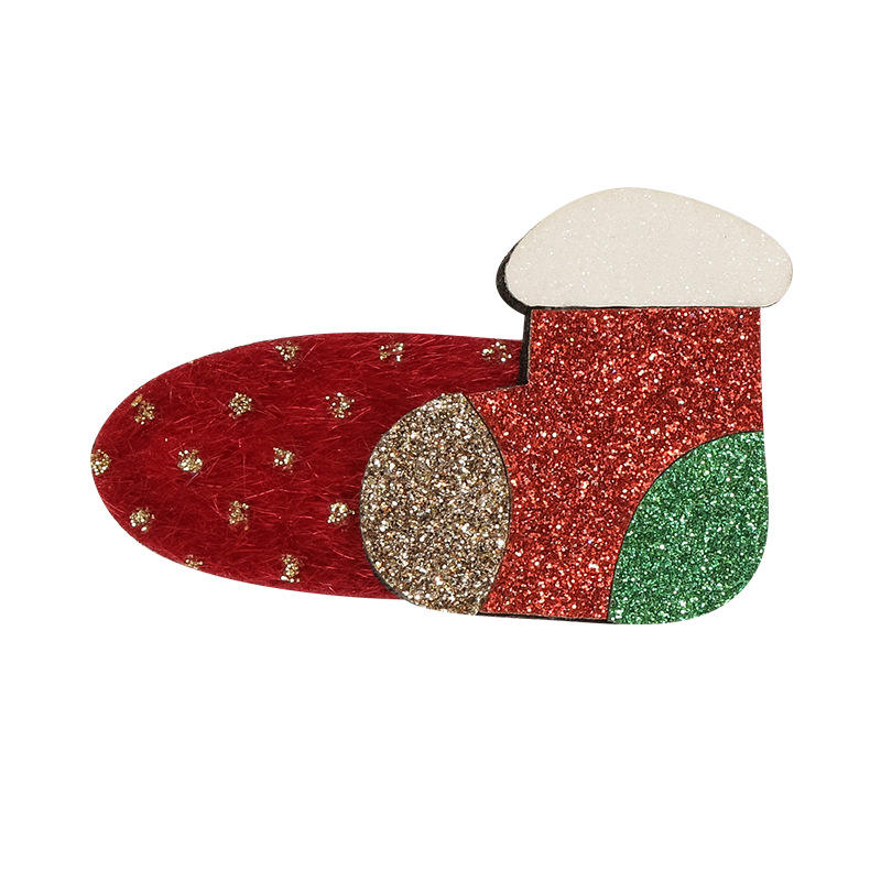 Mc952 oval christmas color socks hairpin