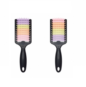 O Handle ceramic barrel roll <b>brush</b> <b>hair</b> styling tool with non slip rubber handle and soft bristle boar bristle for detangle use - Product Image 3