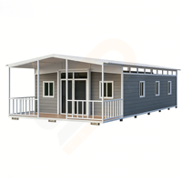 Maison mobile de luxe en conteneur de 30 pieds avec panneaux sandwich, extensible, 2 chambres, pliable, moderne, pour bureau ou habitation