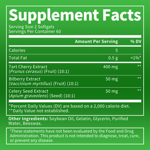 Offre Spéciale : Capsules Antioxydantes à l'Extrait de Cerise Tarte, Compléments Alimentaires à Base de Plantes pour l'Exercice Musculaire (Déconseillé aux Femmes Enceintes) - Product Image 3
