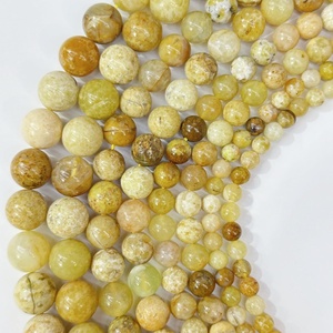 Gran oferta, hebras de cuentas redondas, cuentas de piedra de ágata de fuego de vena de dragones amarillos para la fabricación de joyas, 6mm, 8mm, 10mm, 12mm - Product Image 5