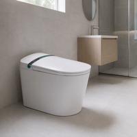 Toilette intelligente M949 avec siège chauffant, chasse d'eau automatique, pulvérisation bidet, désodorisation, veilleuse et télécommande pour salles de bain modernes