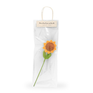 Flores artificiales de ganchillo hechas a mano, decoraciones de girasoles, regalos para el Día del Maestro, ramos de girasoles - Product Image 2