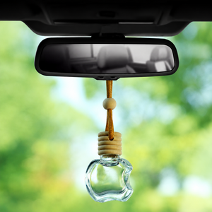 Bouteille en verre transparente vide pour parfum <span class=keywords><strong>de</strong></span> voiture, diffuseur d'air suspendu, bouteille rechargeable pour huiles essentielles et aromathérapie - Product Image 3