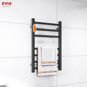 EVIA Black Wall Mounted Electric <strong>Towel</strong> Warmer Heated <strong>Towel</strong> <strong>Rail</strong> for <strong>Bathroom</strong> - Product Image 1