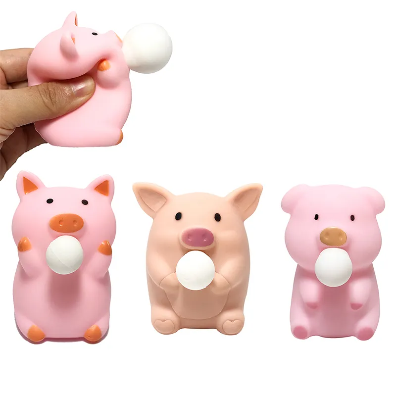 2022 अमेज़न गर्म बिक्री तनाव से राहत स्क्विशी खिलौने थूक झटका बुलबुला निचोड़ बतख डायनासोर सूअर का बच्चा सेट खिलौना बच्चों के लिए
