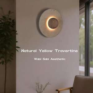 Lámpara de Pared Moderna y Sencilla de Piedra Amarilla, Luz Blanca Cálida Minimalista, Lámparas LED Decorativas para Dormitorio - Product Image 2