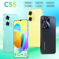 Versión de Marca Blanca Personalizada, Teléfono Inteligente Android 3G 4G C55, Desbloqueado, OEM, Teléfonos Móviles Baratos