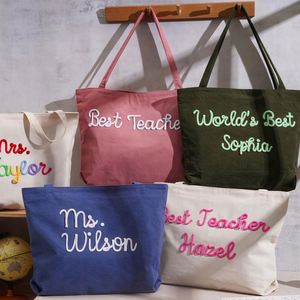 <b>Personalised</b> Name Fashion Solid Color Tote <b>Bag</b> Custom Corduroy Handbag Everyday Essential Weekender Bridesmaid <b>Gifts</b> <b>Bag</b> <b>Gift</b> - Product Image 1