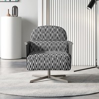 Fauteuil pivotant inclinable moderne minimaliste de style italien pour la maison, la chambre à coucher, le salon, l'extérieur, la villa et l'hôtel