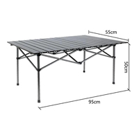 Table de camping pliante portable moderne en fer pour pique-nique à la plage, repas en plein air, mobilier empilable en métal durable