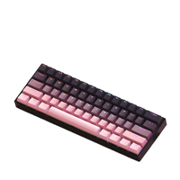 Clavier mécanique filaire USB-C LEAVEN K61, touches PBT noires, éclairage RGB, clavier de jeu pour PC, touches interchangeables à chaud