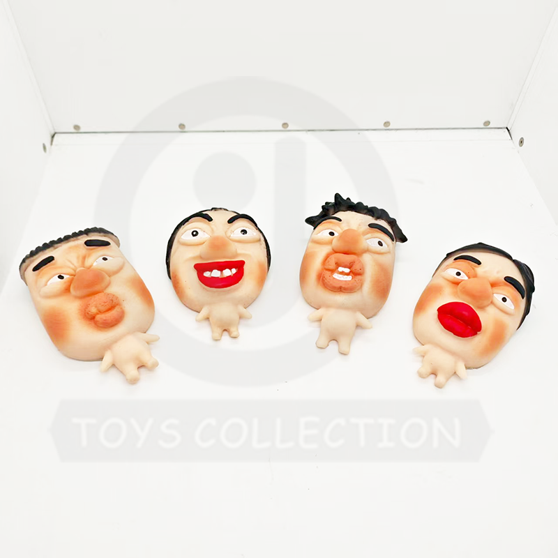 New Trending TPR Cheek Pinching Fun Stress Relief Squishy Toy Big Head Full Lips Masked Person Pimple Squeezing Toy Sensory