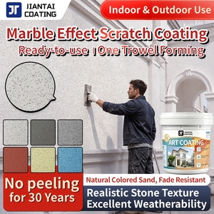 Peinture murale effet marbre, revêtement résistant à l'abrasion, durable, intérieur/extérieur, universelle, décorative, texture marbre. - Product Image 2