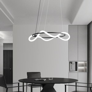 Sang trọng 360 độ Flex LED tuyến tính neon ánh sáng lịch thi đấu thiết kế hiện đại vô cấp thay đổi độ sáng ánh sáng 3000K đèn chùm đèn Mặt dây chuyền - Product Image 1