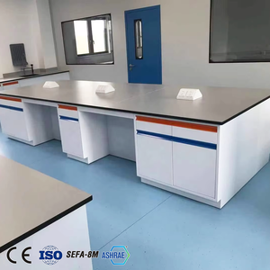 ม้านั่งทำงานเกาะ/ผนังเฟอร์นิเจอร์ห้องแล็บแบบโมดูลและเคลื่อนย้ายได้มีความยืดหยุ่นพร้อมกล่องใส่ในห้องปฏิบัติการ - Product Image 4