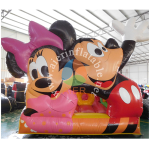 Combo de Tobogán Inflable de Mickey Mouse y Minnie, <span class=keywords><strong>Casa</strong></span> de Brinco de Grado Comercial para Niños, Equipo de Diversión para Fiestas al Aire Libre - Product Image 1