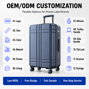 Ensemble de bagages PC personnalisés haut de gamme, 3 pièces, valises rigides en polycarbonate avec serrure TSA, 20, 24, 28 pouces - Product Image 3
