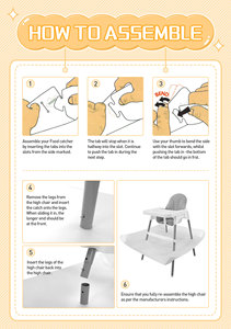 Attrape-éclats alimentaires en plastique moulé par injection durable, facile à nettoyer, accessoire pour <span class=keywords><strong>chaise</strong></span> <span class=keywords><strong>haute</strong></span> bébé et tout-petit - Product Image 6