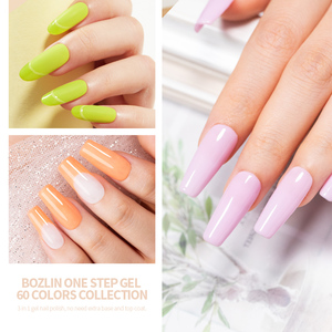BOZLIN HEMA TPO FREE 60 Pure Colors 15 ml Gel de uñas UV <span class=keywords><strong>semipermanente</strong></span> 3 en 1 Esmalte de uñas de gel de un solo paso - Product Image 5