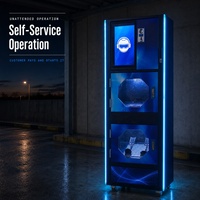 Machine de nettoyage automatique multifonctionnelle pour casques, distributeur commercial en libre-service pour baskets et casques de moto