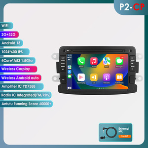 Qinstancable 4 + 64G Carplay Android Auto GPS Stereo Radio per Renault <span class=keywords><strong>Dacia</strong></span> <span class=keywords><strong>Sandero</strong></span> Duster Captur cruscotto posizionamento USB aiuto di retromarcia - Product Image 5
