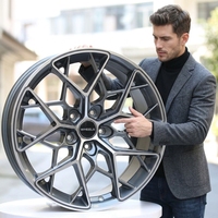 Roues classiques à profil bas 18*8.5 18*10 roues en alliage d'aluminium 5 trous 114.3 Gunmetal brillant Gunmetal noir noir voiture lumineuse