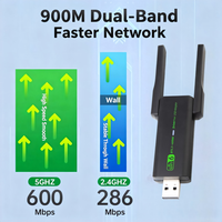 Adaptador USB Mini WiFi 6 BT 5.3 Ax900 2 en 1, Dongle de Doble Banda 2.4g y 5ghz, Receptor Inalámbrico de Red USB WLAN