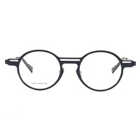 Monturas de Gafas Redondas de Titanio a la Moda, Monturas Ópticas de Estilo Japonés, Gafas de Miopía Vintage Súper Ligeras